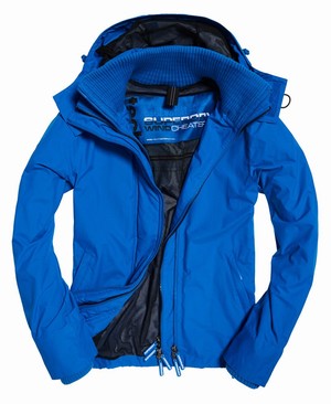 Superdry Technical Hooded Pop Cipzár SD-Windcheater Férfi Kabát Fekete | JHTRO4270